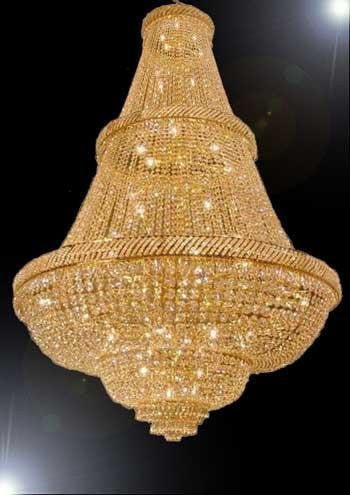Asfour Crystal Chandelier French Empire Crystal Chandeliers Lighting H72" X W50" - Dressed With High Quality Asfour Crystal - Perfect For An Entryway Or Foyer - A500-B60/Cg/448/48