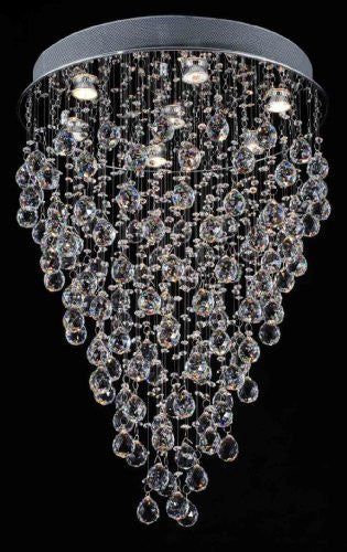 Modern Contemporary Chandelier "Rain Drop" Chandeliers Lighting- Perfect For The Dining Room H30" W24" - F93-815/7