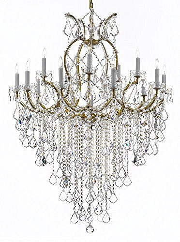 Maria Theresa Chandelier Crystal Lighting Chandeliers H 50" W 37" Great For Large Foyer / Entryway Trimmed With Spectra (Tm) Crystal - Reliable Crystal Quality By Swarovski - A500-B12/21510/15+1Sw