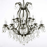 Wrought Iron Chandelier Crystal Lighting H36" X W36"