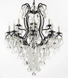 Wrought Iron Chandeliers Lighting Spectra (Tm) Crystal- Crystal Quality Swarovski - A500-B12/3034/8+4Sw