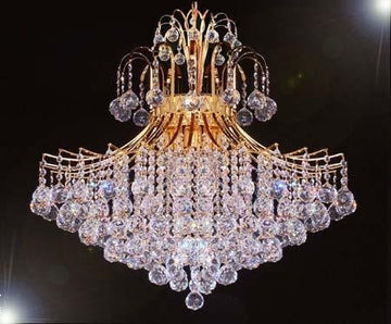 French Empire Crystal Chandelier Lighting H30" X W24" - A93-CG/876/9