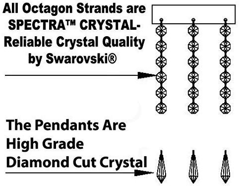 French Empire Crystal Chandelier Lighting W/Swarovski Crystal! 7.5FT Tall! - Perfect for an ENTRYWAY OR Foyer - A500-C9/CS/448/48SW