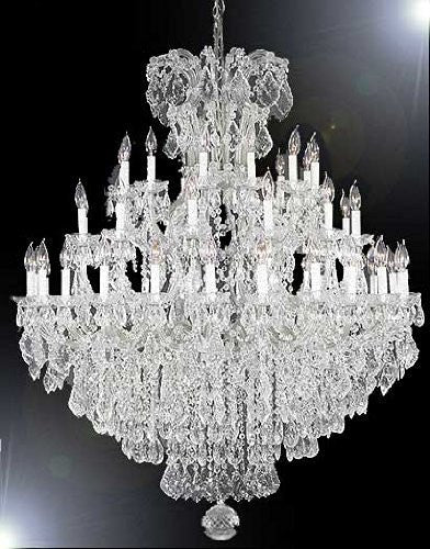 Swarovski Crystal Trimmed Chandelier Chandelier Crystal Chandeliers Lighting Dressed Swarovski Crystal 52X60 - A500-Silver/2756/36+1Sw