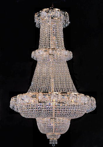 Swarovski Crystal Trimmed Chandelier French Empire Crystal Chandelier Lighting 60"X36" - A500-928/32Sw