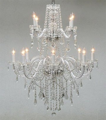 Swarovski Crystal Trimmed Chandelier Authentic All Crystal Chandelier Lighting - J10-3/26048/8+4 Sw
