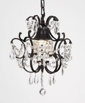 Chandelier Wrought Iron Crystal Chandeliers H14" W11" - J10-26030/1