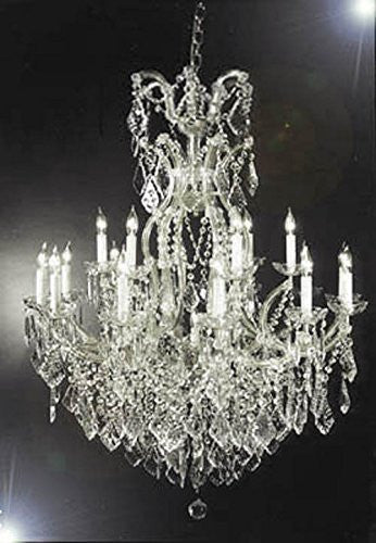 Chandelier Crystal Lighting Chandeliers H44" X W37" - A500-Silver/52/21510/15+1