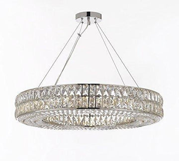 Inspired Spiridon Style Ring Chandelier - Modern Contemporary Pendant Lighting 40" Wide