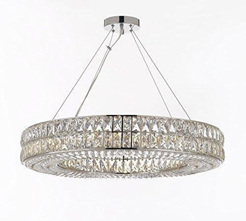 Inspired Spiridon Style Ring Chandelier - Modern Contemporary Pendant Lighting 40" Wide