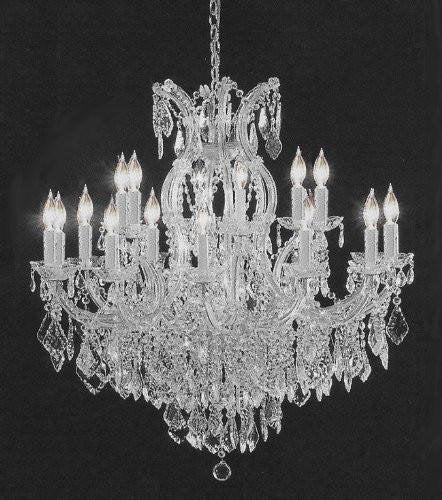Swarovski Crystal Trimmed Chandelier Crystal Chandelier H38" W37" - A500-Silver/1/21510/15+1Sw