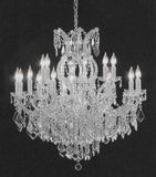 Swarovski Crystal Trimmed Chandelier Crystal Chandelier H38" W37" - A500-Silver/1/21510/15+1Sw