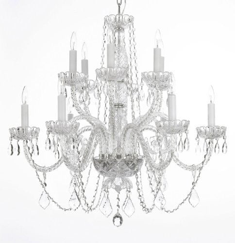 Chandelier Lighting Crystal Chandeliers H27" X W32" - A500-385/6+6B