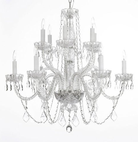Chandelier Lighting Crystal Chandeliers H27" X W32" - A500-385/6+6B