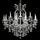 Swarovski Crystal Trimmed Chandelier New Crystal Chandelier 37X38 W/Crystal Balls - A500-Silver/Balls//21510/15+1 Sw