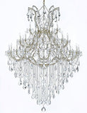 Large Foyer / Entryway Maria Theresa Crystal Chandelier Lighting H 72" W 52" Trimmed With Spectra Crystal - Reliable Crystal Quality By Swarovski - A500-Gold/B13/2756/36+1Sw