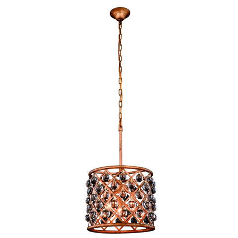 ZC121-1204D14GI/RC - Urban Classic: Madison 3 light Golden Iron Pendant Clear Royal Cut Crystal