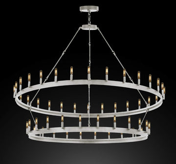 Inspired Camino Style Chandelier - Castile Wrought Iron Chandelier - Industrial Loft Rustic Lighting