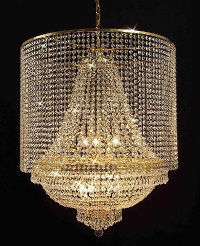 Empire Crystal Chandelier Empress Crystal (Tm) Lighting With Crystal Shade - A500-Gold/C1/870/9