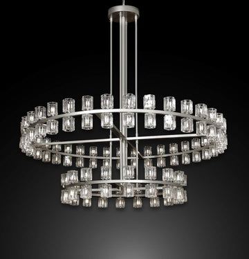 Inspired Arcachon Style Archanne Round 2-Tier Chandelier Lighting 60" Great For The Family Room, Living Room, Entryway, Foyer, And More - A500-CS/4511/108