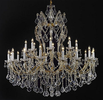 Maria Theresa Chandelier Crystal Lighting Chandeliers Dressed With Empress Crystal (Tm) H 44" W 46" Great For Large Foyer / Entryway - G83-Cg/2007/24+1