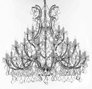 Chandelier Crystal Chandeliers Lighting Trimmed With Spectratm Crystal - Reliable Crystal Quality By Swarovski 52X46 - Gb104-Silver75636+1Sw