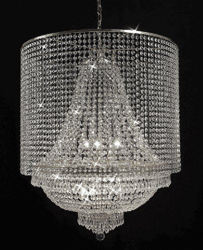 Empire Crystal Chandelier Lighting With Crystal Shade - A500-Silver/C1/870/9