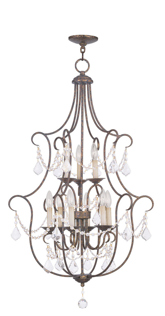 Livex Chesterfield 9 Light Venetian Golden Bronze Foyer - C185-6449-71