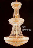 Swarovski Crystal Trimmed Chandelier Empire Chandelier Lighting W/ Swarovski Crystal H66" X W36" - Perfect For An Entryway Or Foyer - A500-Cg/541/32Sw