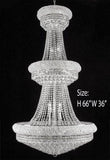 Swarovski Crystal Trimmed Chandelier Empire Chandelier Lighting W/ Swarovski Crystal H66" X W36" - Perfect For An Entryway Or Foyer - A500-Cs/541/32Sw