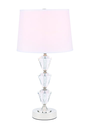 ZC121-TL3029PN - Regency Decor: Mae 1 light Polished Nickel Table Lamp