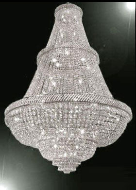 French Empire Crystal Chandelier Silver Finish 6Ft Tall - Perfect for Entryway or Foyer
