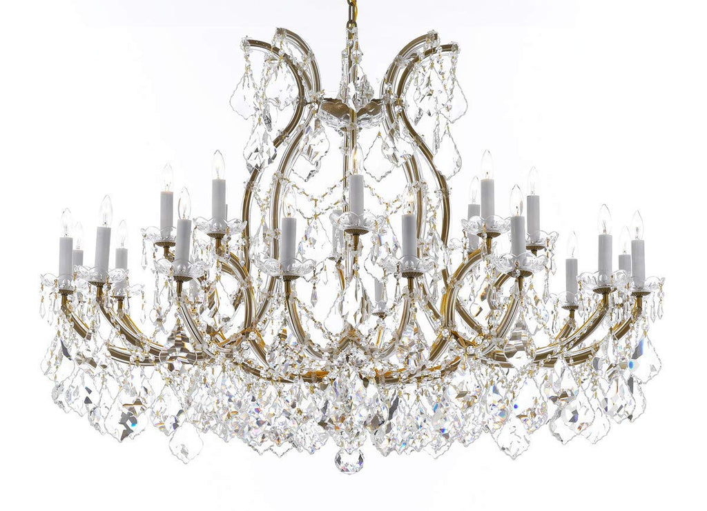 Swarovski Crystal Trimmed Chandelier Lighting Chandeliers H35" X W46" Great for The Foyer, Entry Way, Living Room, Family Room and More! - A500-B62/2MT/24+1SW