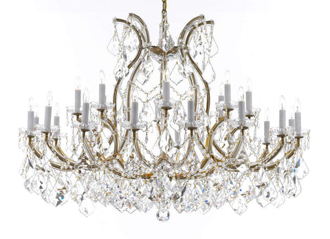 Swarovski Crystal Trimmed Chandelier Lighting Chandeliers H35" X W46" Great for The Foyer, Entry Way, Living Room, Family Room and More! - A500-B62/2MT/24+1SW