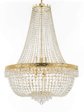 Nail Salon French Empire Crystal Chandelier Lighting - Great for The Dining Room, Foyer, Entryway, Family Room, Bedroom, Living Room and More! H 50" W 36" - A500-H50/CG/4199/25