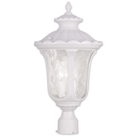 Livex Oxford 3 Light White Outdoor Post Lantern - C185-7859-03