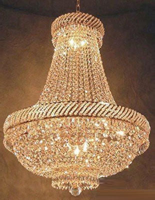 French Empire Crystal Chandelier - Classic Entryway Lighting H26" X W23"