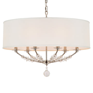6 Light Polished Nickel Modern Chandelier - C193-8006-PN