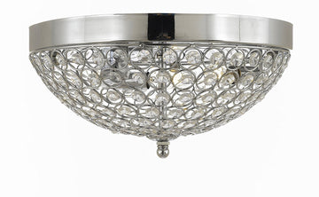 Flush Mount 3 Lights French Empire Crystal Chandelier Chandeliers Lighting Silver Ht 6 X Wd 12  Flush Empire - 9069/3