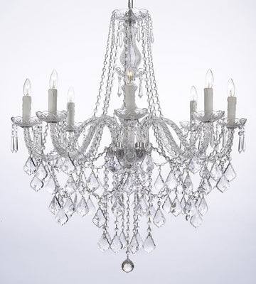 Crystal Chandelier Lighting 33ht X 28wd 8 Lights Fixture Pendant Ceiling Lamp Murano - 243/8-SP-3