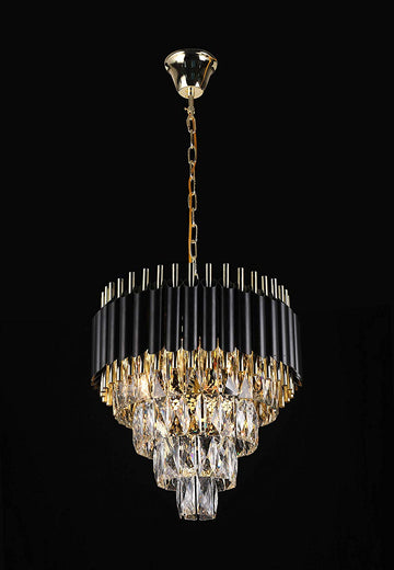 Inspired Odeon Style Empress Crystal Glass Fringe 4 Tier Chandelier Lighting W 19.7" x H 18.9" - Great for Entryway/Foyer, Living Room, Family Room, and More! Limited Edition ! - G7-76211/8