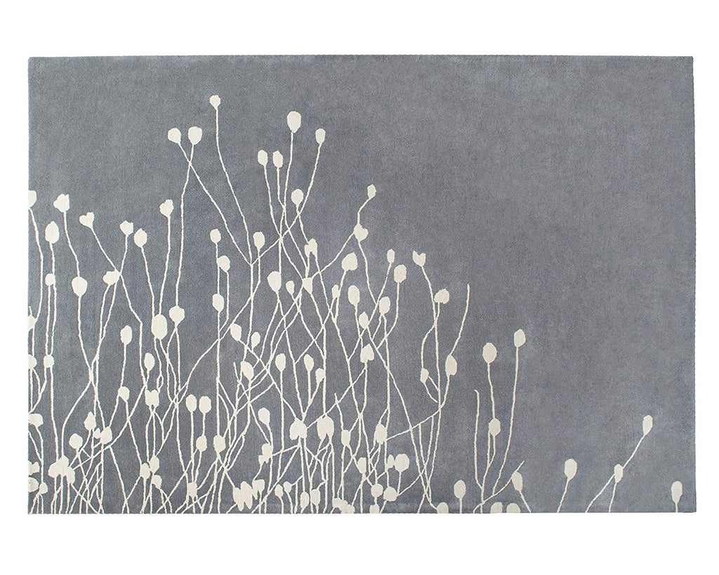 Set of 2-1 Floral Hand-Tufted Transitional Contemporary Wool Rug Area Rug 5 X 7 and 1 Floral Hand-Tufted Transitional Contemporary Wool Rug Area Rug 8 X 10 - J10-IN-201-5X7 + J10-IN-201-8X10