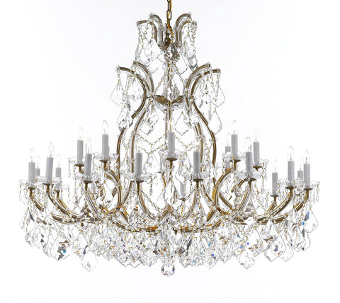 Swarovski Crystal Trimmed Chandelier Lighting Chandeliers H41" X W46" Great for the Foyer, Entry Way, Living Room, Family Room and More - A500-B62/52/2MT/24+1SW