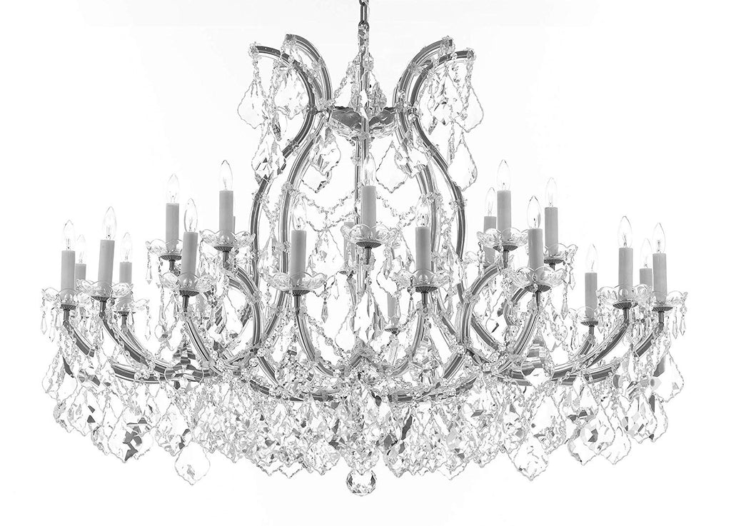 Swarovski Crystal Trimmed Chandelier Lighting Chandeliers H35"X W46" Great for The Foyer, Entry Way, Living Room, Family Room and More! - A500-B62/CS/2MT/24+1SW