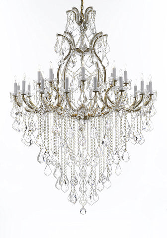 Swarovski Crystal Trimmed Chandelier Lighting Chandeliers H65" X W46" Great for the Foyer, Entry Way, Living Room, Family Room and More - A500-B12/52/2MT/24+1SW