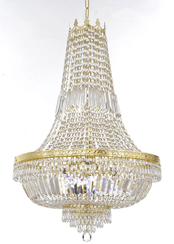 French Empire Crystal Chandelier Lighting-Great for the Dining Room, Foyer, Entry Way, Living Room H50" X W24" - A500-B8/C7/CG/870/9