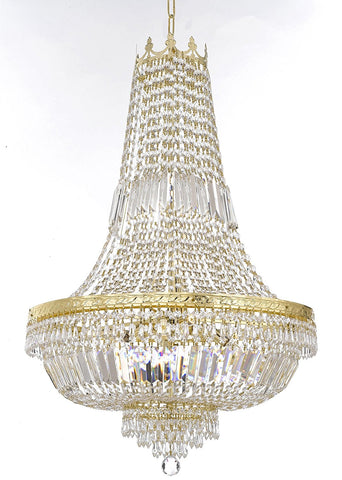 French Empire Crystal Chandelier Lighting-Great for the Dining Room, Foyer, Entry Way, Living Room H50" X W24" - A500-B8/C7/CG/870/9