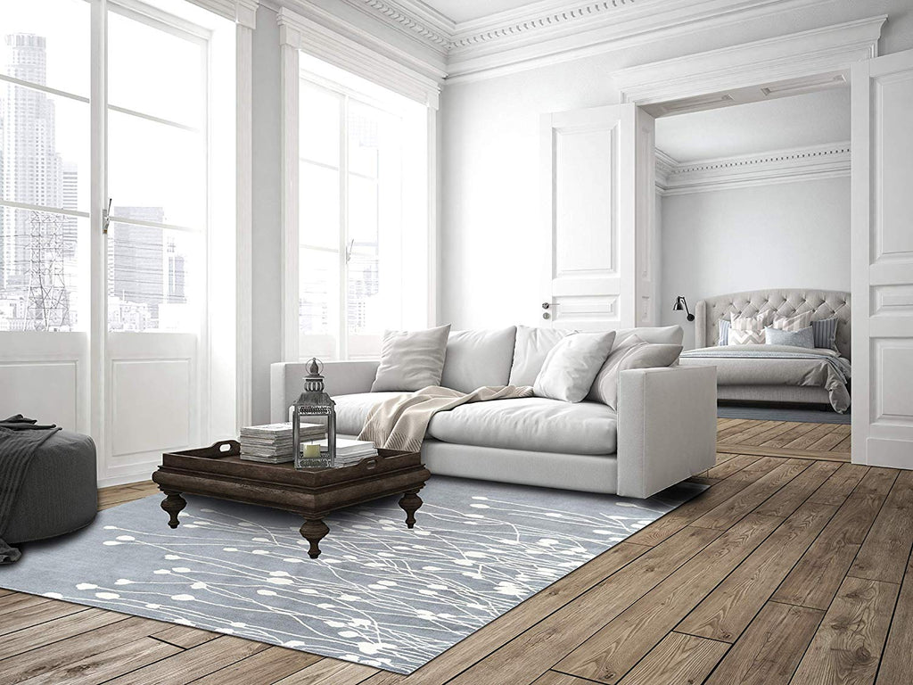 Floral Hand-Tufted Transitional Contemporary Wool Rug Area Rug 8 X 10 - J10-IN-201-8X10