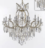 Maria Theresa Chandelier Crystal Lighting Chandeliers with Optical Quality Fringe Prisms! Great for the Dining Room, Foyer, Entry Way, Living Room! H38" X W37" - A500-B8/21510/15+1