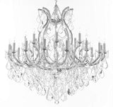 Swarovski Crystal Trimmed Chandelier Lighting Chandeliers H46" X W46" Dressed with Large, Luxe Crystals! - Great for The Foyer, Entry Way,Living Room, Family Room and More! - A500-B90/CS/2MT/24+1SW